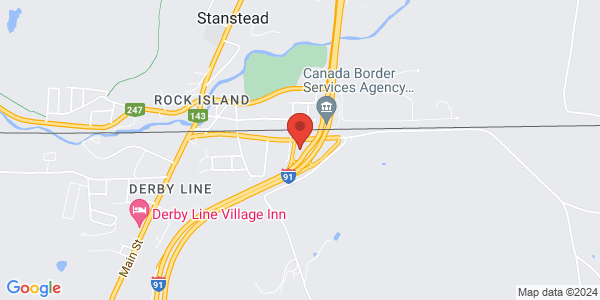 NEXUS interview location map for Derby Line Enrollment Center (EFK)